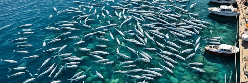 Mediterranean Sea fish kill due to lack of oxygen in the water